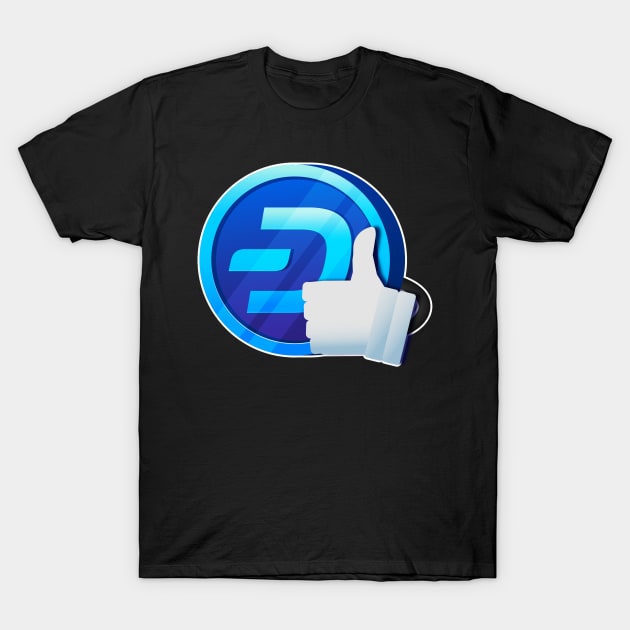 Dash Digital Cash - Dashy Thumbs Up T-Shirt by dash